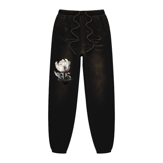 Sunfade Fleeced Sweatpants – Black Rose